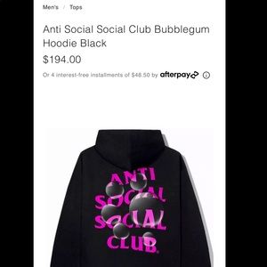 Anti social social club Members only hoodie